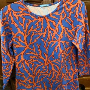 J McLaughlin Royal and Coral Signature Tee